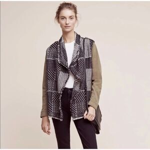 NWT Hei Hei Anthropologie Fieldwork Anorak Fringe Jacket in Moss Size M